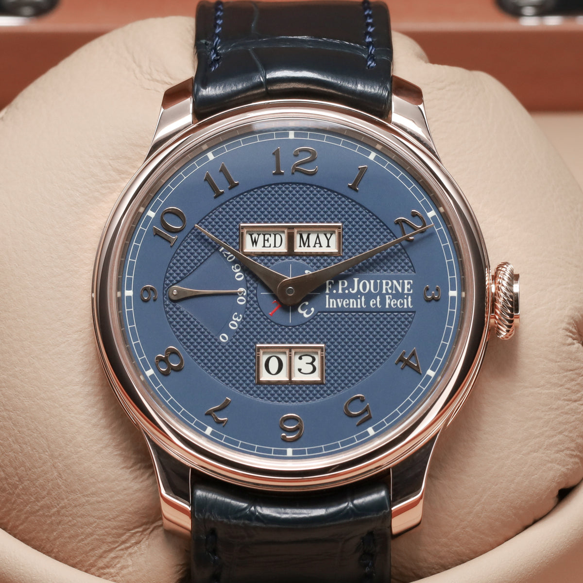 FP Journe  Quantieme Perpetuel 2026 Complete 40mm 950 Platinum or 18k Red Gold Silver Dial Matching Precious Metal Bezel Alligator Leather Strap  FP Journe-352