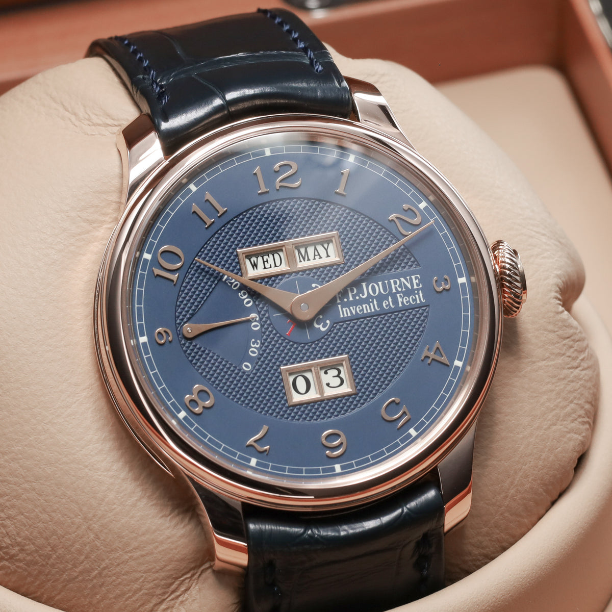 FP Journe  Quantieme Perpetuel 2026 Complete 40mm 950 Platinum or 18k Red Gold Silver Dial Matching Precious Metal Bezel Alligator Leather Strap  FP Journe-352