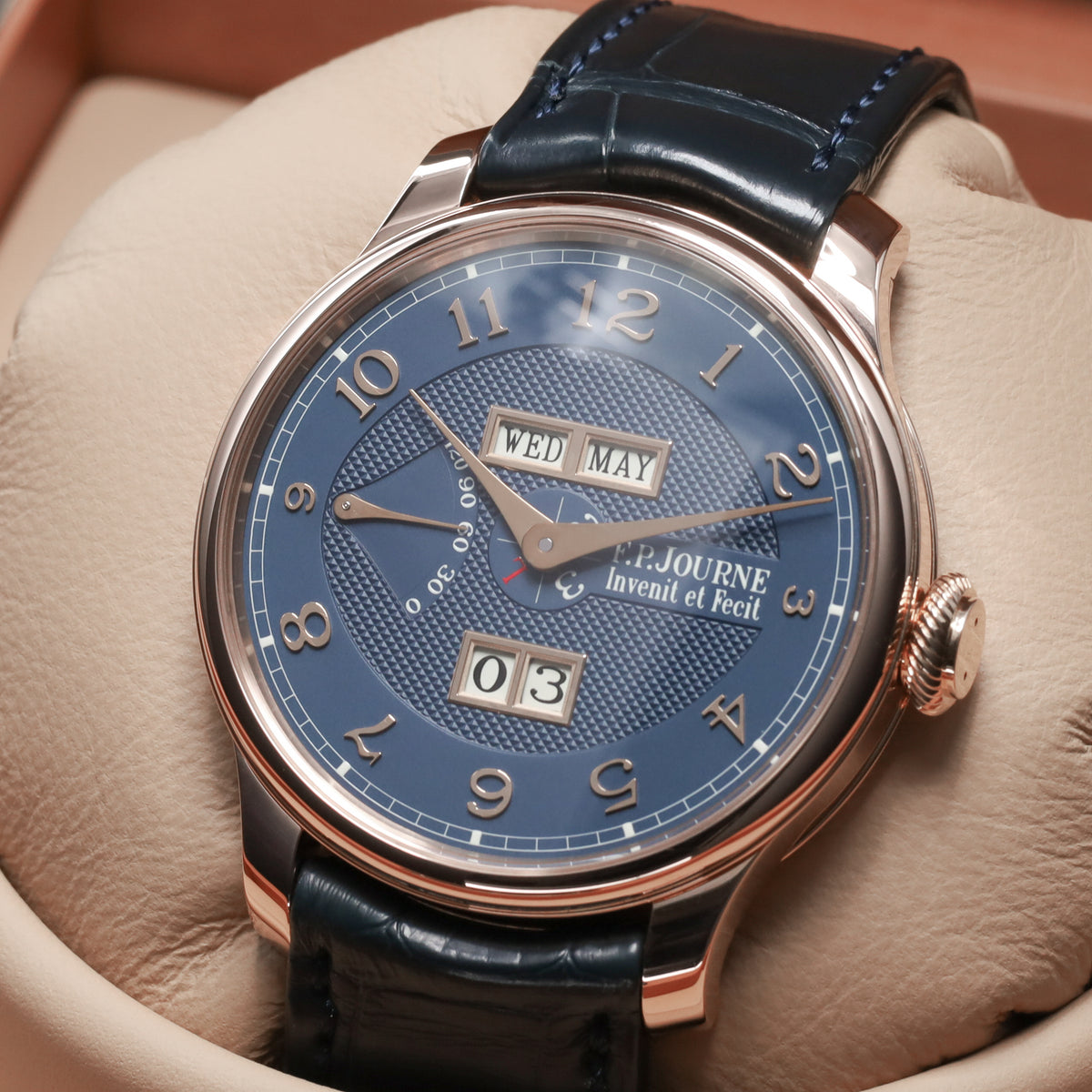 FP Journe  Quantieme Perpetuel 2026 Complete 40mm 950 Platinum or 18k Red Gold Silver Dial Matching Precious Metal Bezel Alligator Leather Strap  FP Journe-352