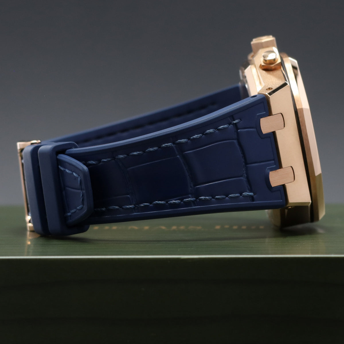 Audemars Piguet Royal Oak Complete 41mm 18k Rose Gold Case Blue Tapisserie Dial 18k Yellow Gold Bezel 18k Blue Rubber Strap 26239OR.OO.D315CR.01