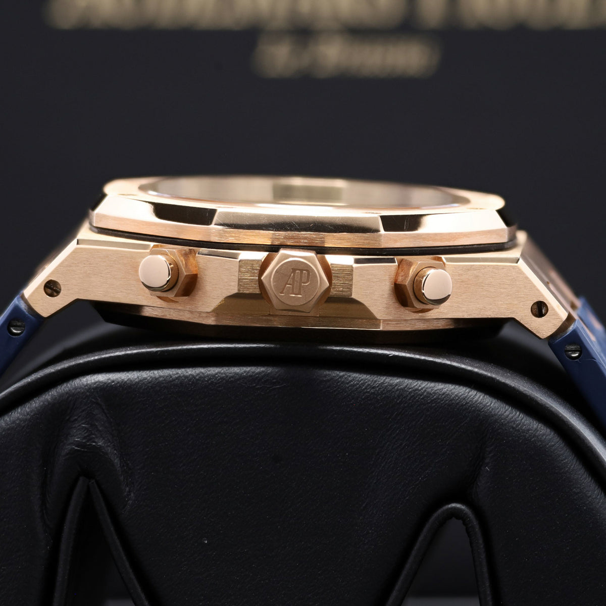 Audemars Piguet Royal Oak Complete 41mm 18k Rose Gold Case Blue Tapisserie Dial 18k Yellow Gold Bezel 18k Blue Rubber Strap 26239OR.OO.D315CR.01