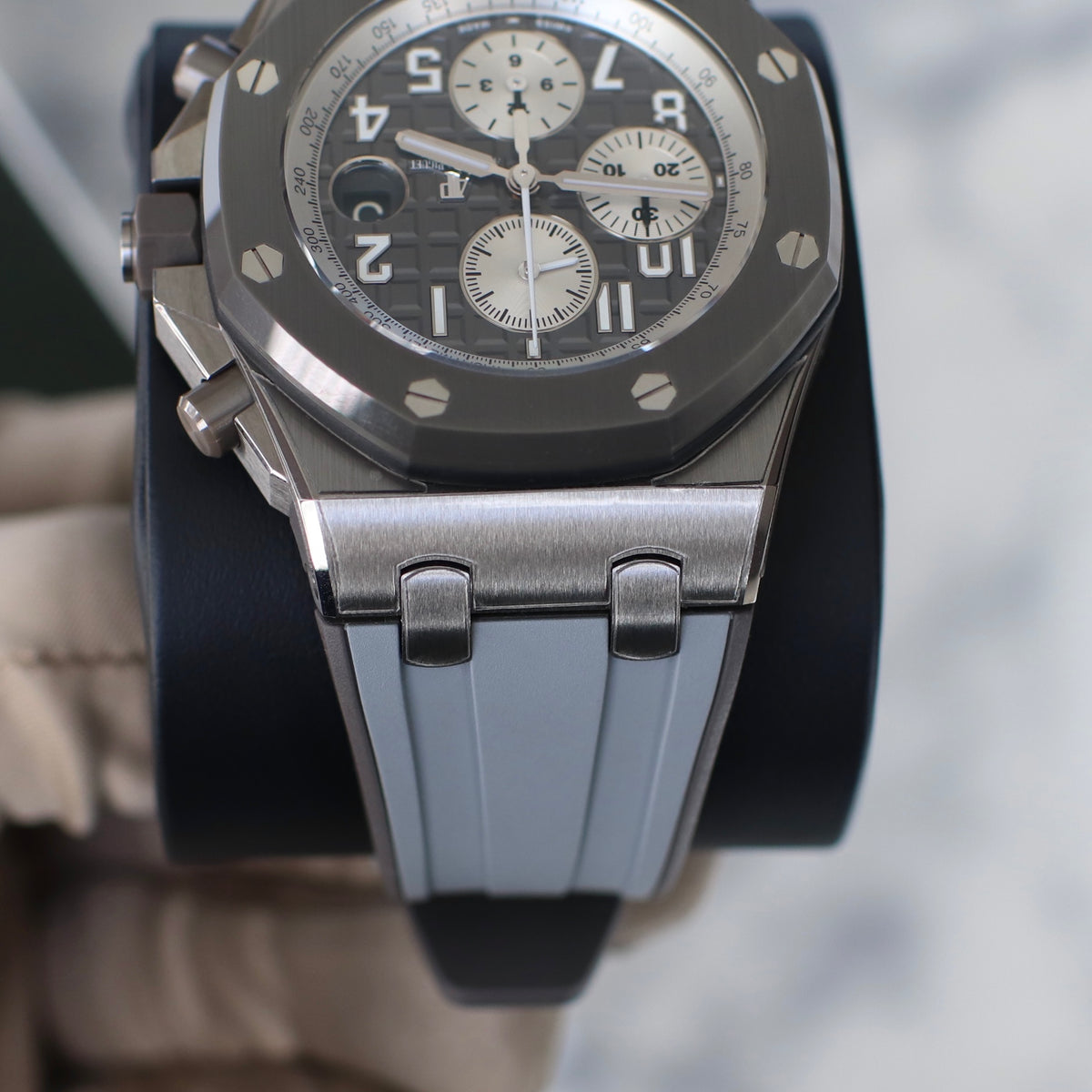 Audemars Piguet Royal Oak Offshore Ghost 2022 Complete 42mm Titanium Case Gray Ceramic Rubber Strap 26470IO.OO.A006CA.01