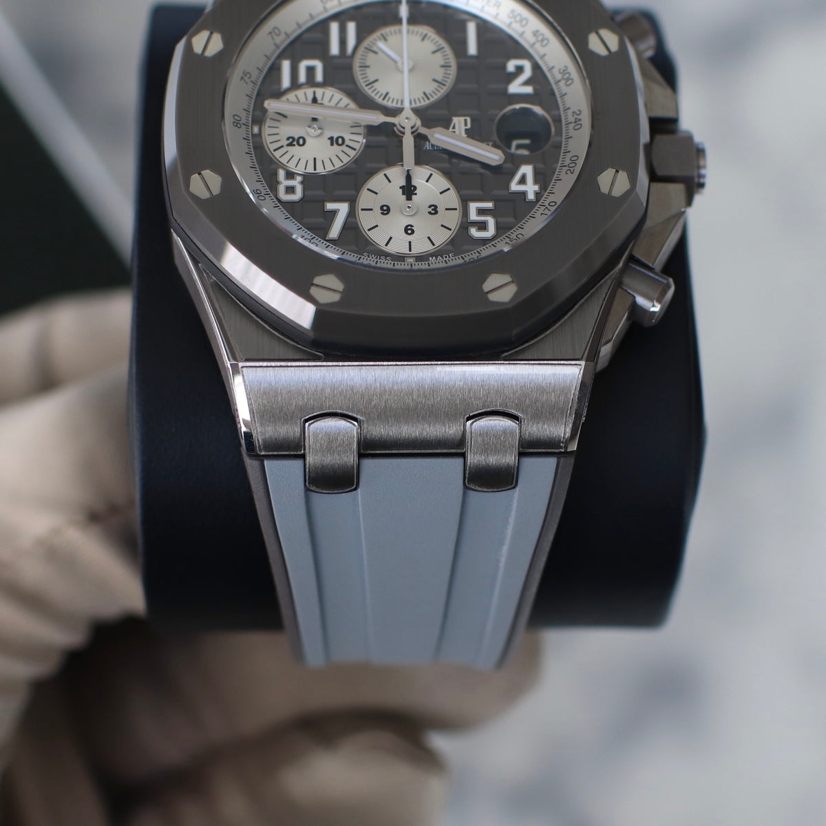 Audemars Piguet Royal Oak Offshore Ghost 2022 Complete 42mm Titanium Case Gray Ceramic Rubber Strap 26470IO.OO.A006CA.01