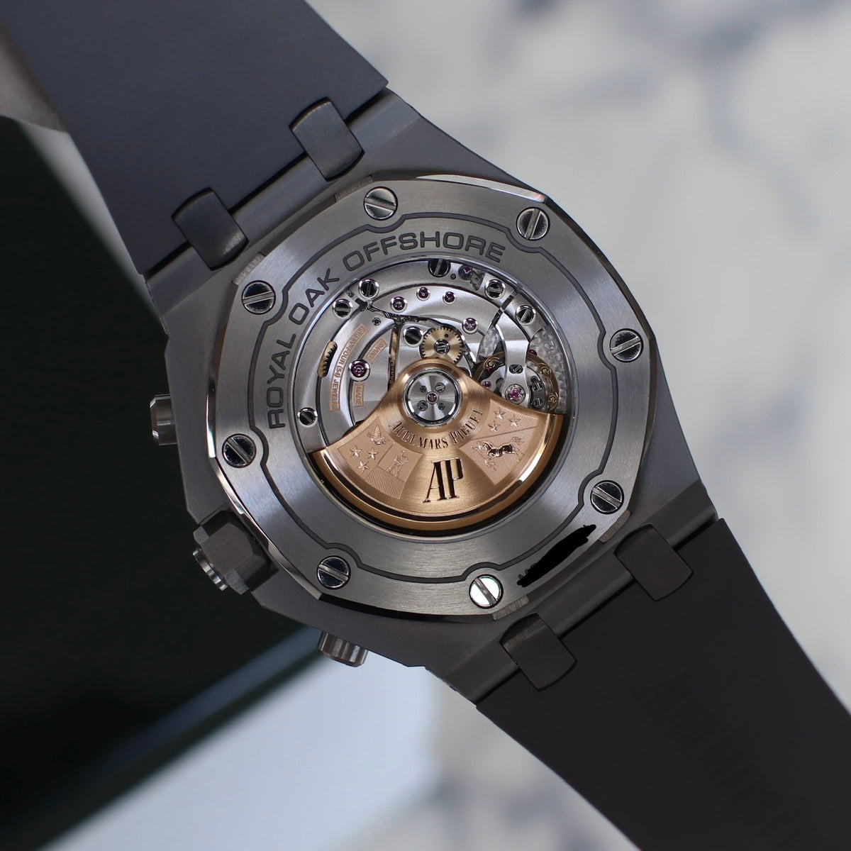Audemars Piguet Royal Oak Offshore Ghost 2022 Complete 42mm Titanium Case Gray Ceramic Rubber Strap 26470IO.OO.A006CA.01
