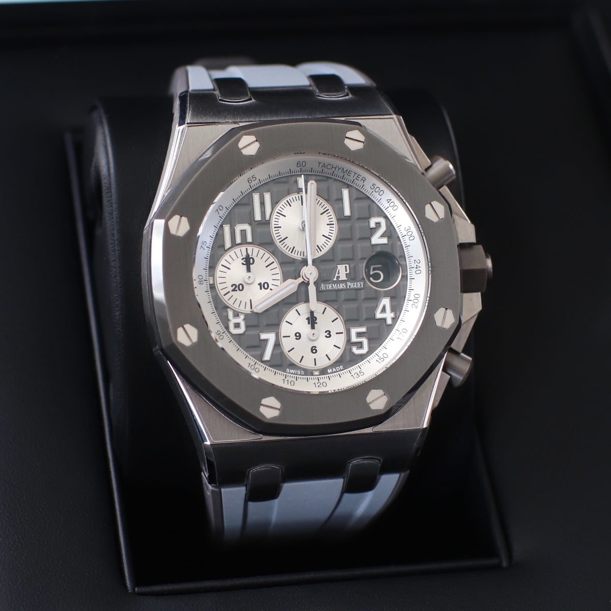 Audemars Piguet Royal Oak Offshore Ghost 2022 Complete 42mm Titanium Case Gray Ceramic Rubber Strap 26470IO.OO.A006CA.01
