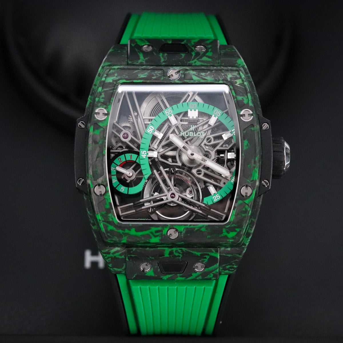 Hublot Spirit of Big Bang Tourbillon [2023 FULL SET] 42mm Green Carbon $100k MSRP 645.QG.5217.RX Limited Edition 1/50