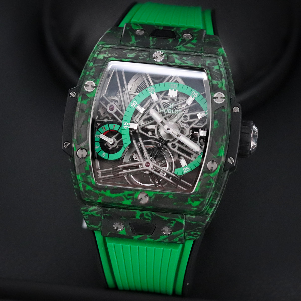 Hublot Spirit of Big Bang Tourbillon [2023 FULL SET] 42mm Green Carbon $100k MSRP 645.QG.5217.RX Limited Edition 1/50