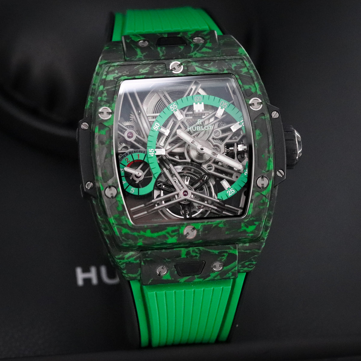 Hublot Spirit of Big Bang Tourbillon [2023 FULL SET] 42mm Green Carbon $100k MSRP 645.QG.5217.RX Limited Edition 1/50