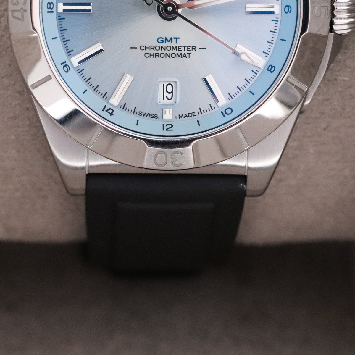 Breitling Chronomat GMT Automatic Gmt 40mm [2023 Complete Set] Ice Blue Dial Sapphire Stainless Rubber P32398101C1S1