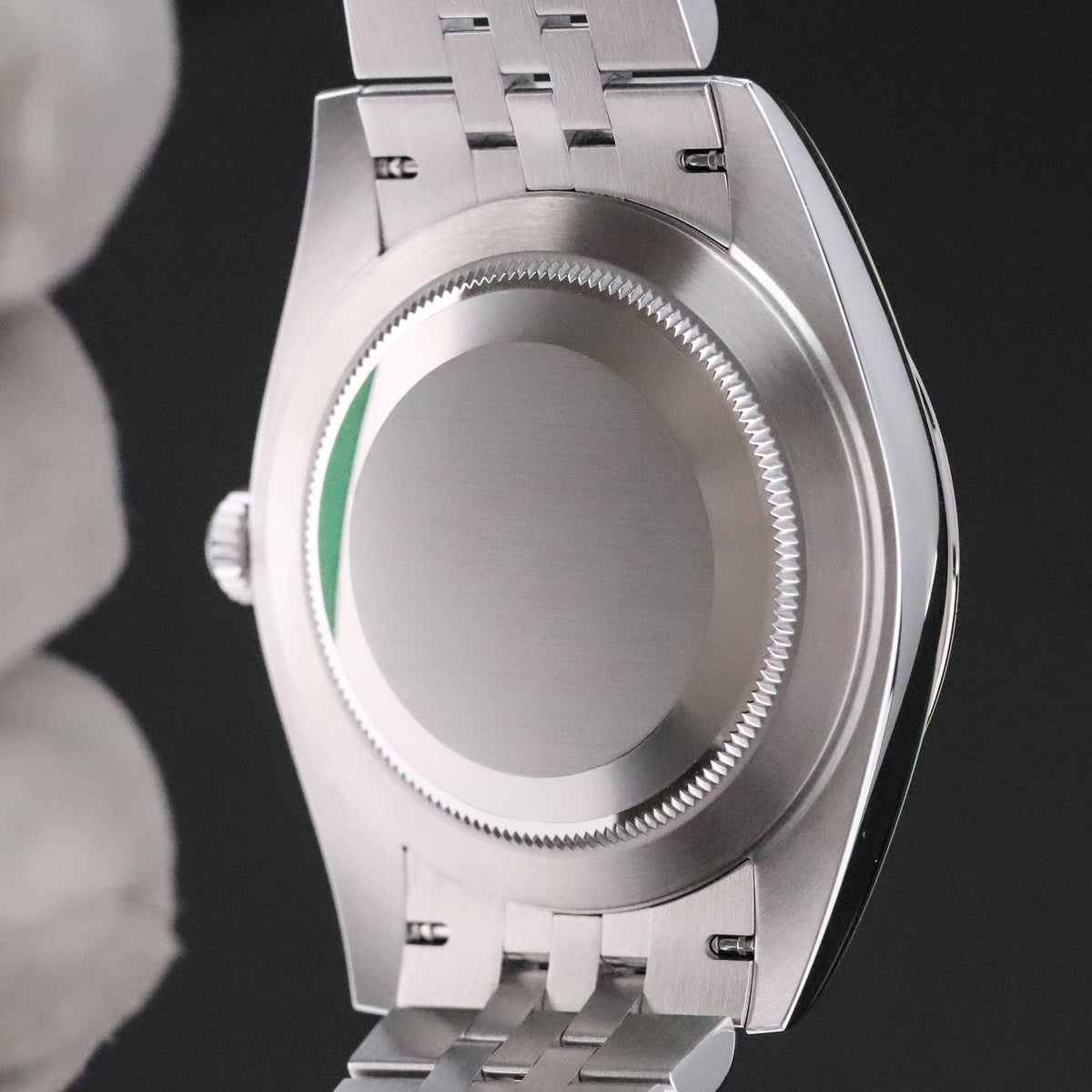 Rolex Datejust 41mm [2025 Complete] Wimbledon Grey Dial Green Roman Fluted 18k White Gold Jubilee 126334