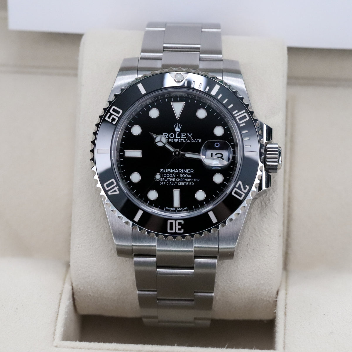 Rolex Submariner Date 40mm Black Dial Black Ceramic Bezel Oyster Steel Bracelet 116610LN