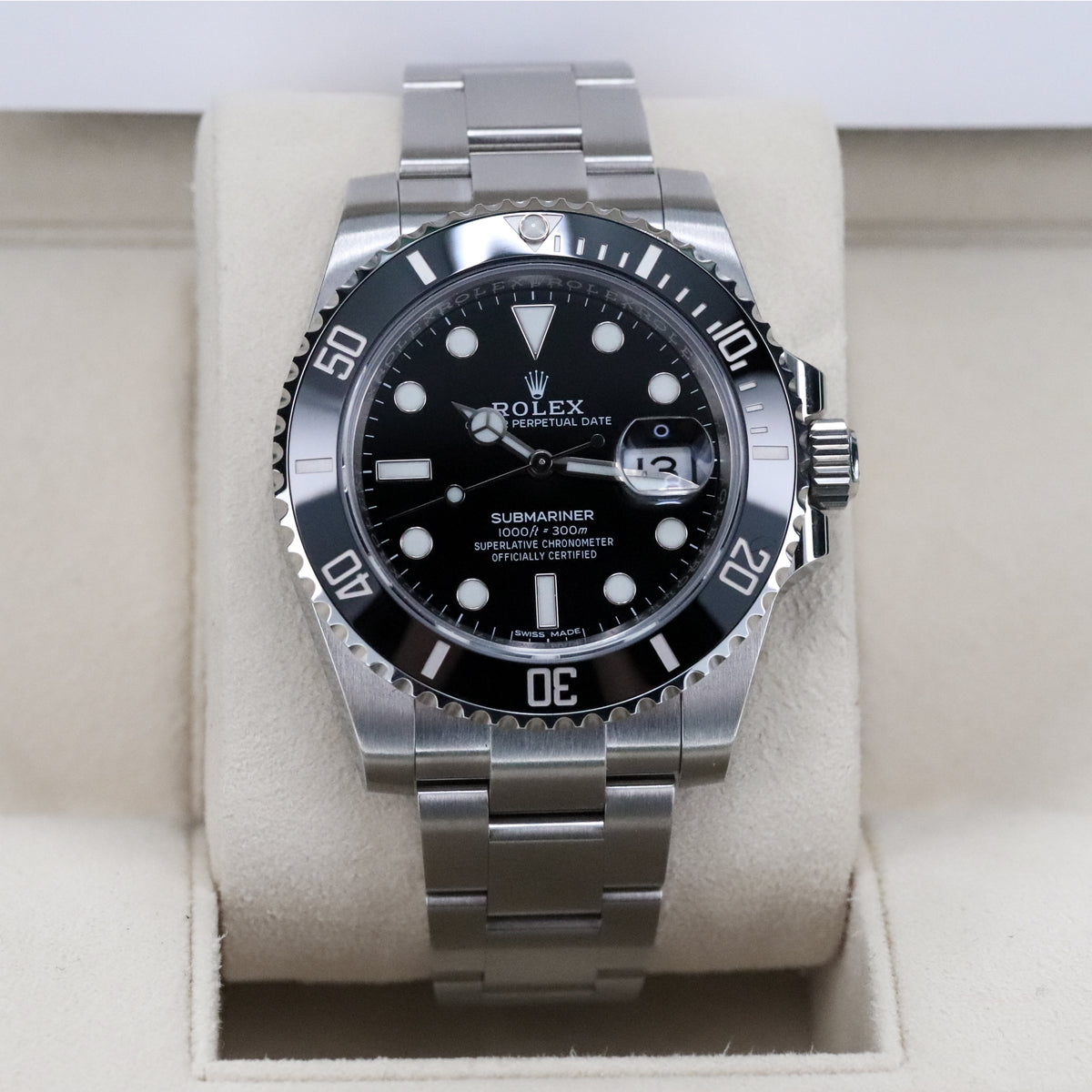 Rolex Submariner Date 40mm Black Dial Black Ceramic Bezel Oyster Steel Bracelet 116610LN