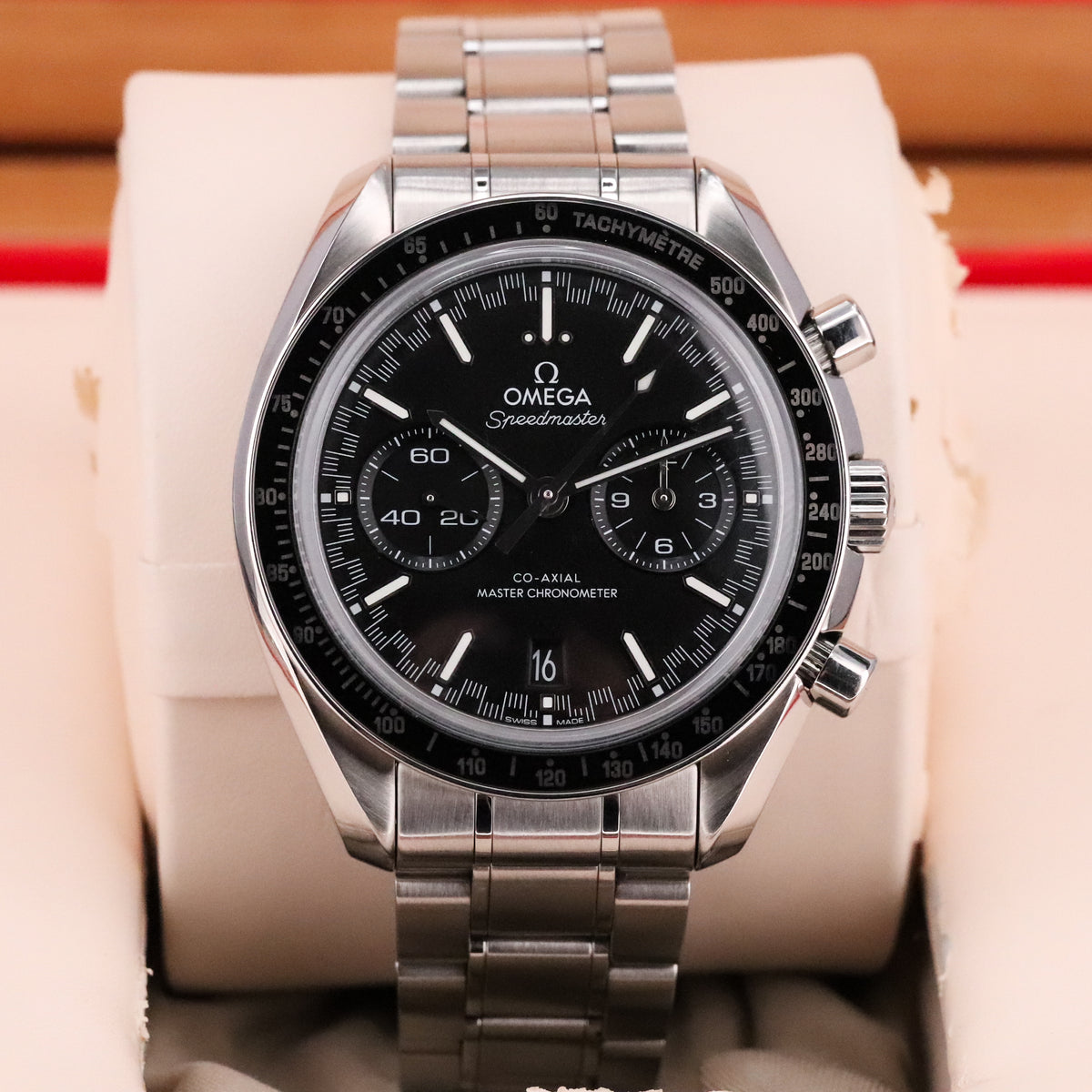 Omega Speedmaster Racing Master [2024 Complete] 44mm Black Dial Black Bezel Stainless Steel 329.30.44.51.01.001
