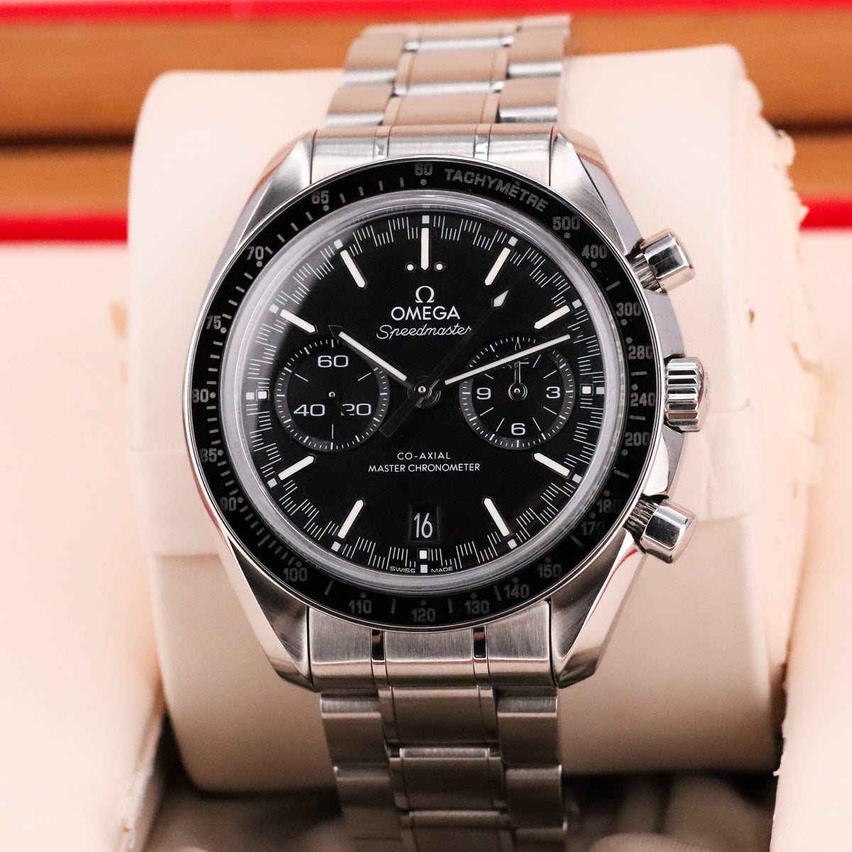 Omega Speedmaster Racing Master [2024 Complete] 44mm Black Dial Black Bezel Stainless Steel 329.30.44.51.01.001