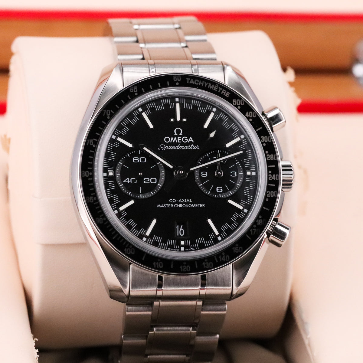 Omega Speedmaster Racing Master [2024 Complete] 44mm Black Dial Black Bezel Stainless Steel 329.30.44.51.01.001