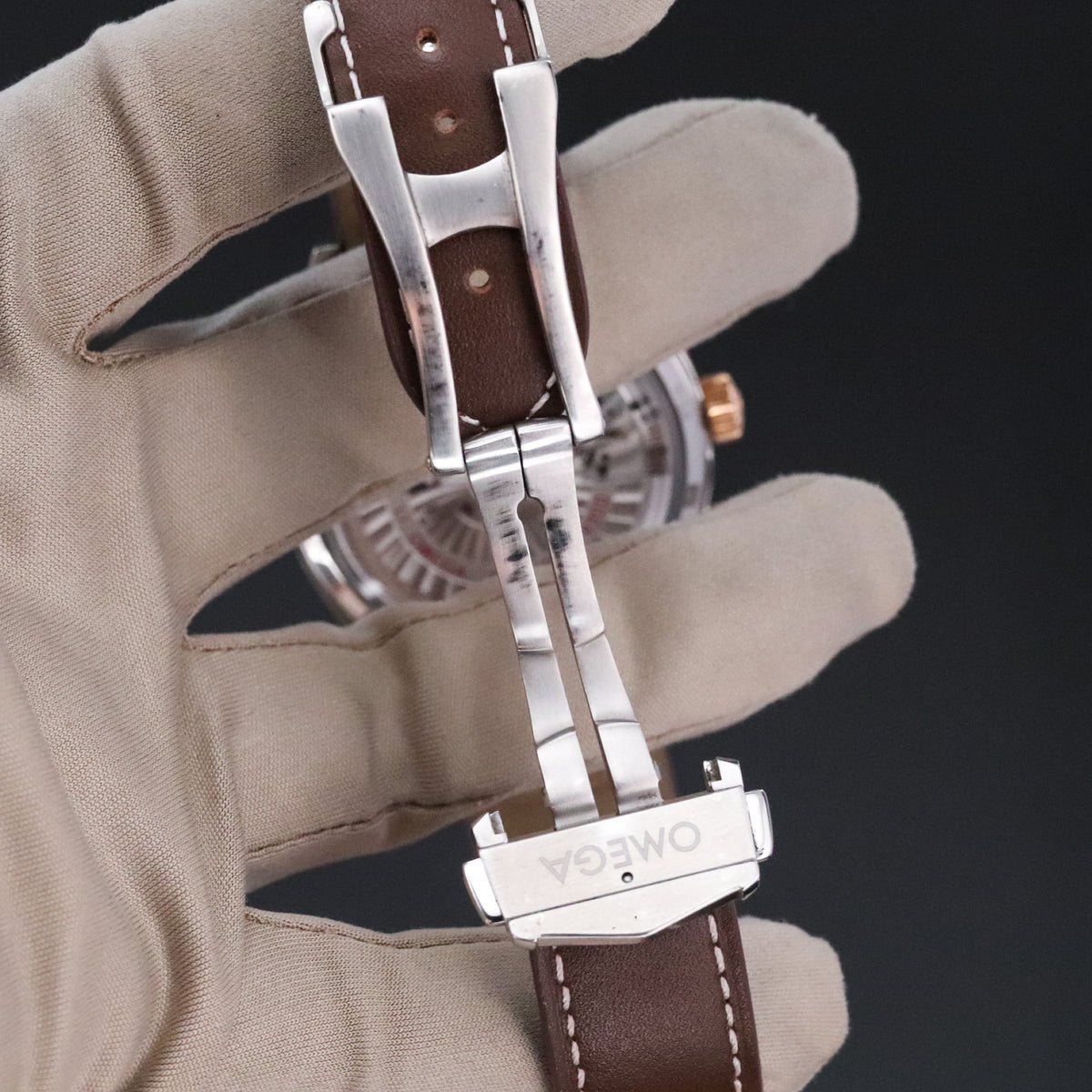 Omega Speedmaster Chronograph '57 Rose Gold [2024 COMPLETE] 41.5mm Black Dial Rose Gold Bezel Brown Leather Strap Stainless Steel Case 331.22.42.51.01.001