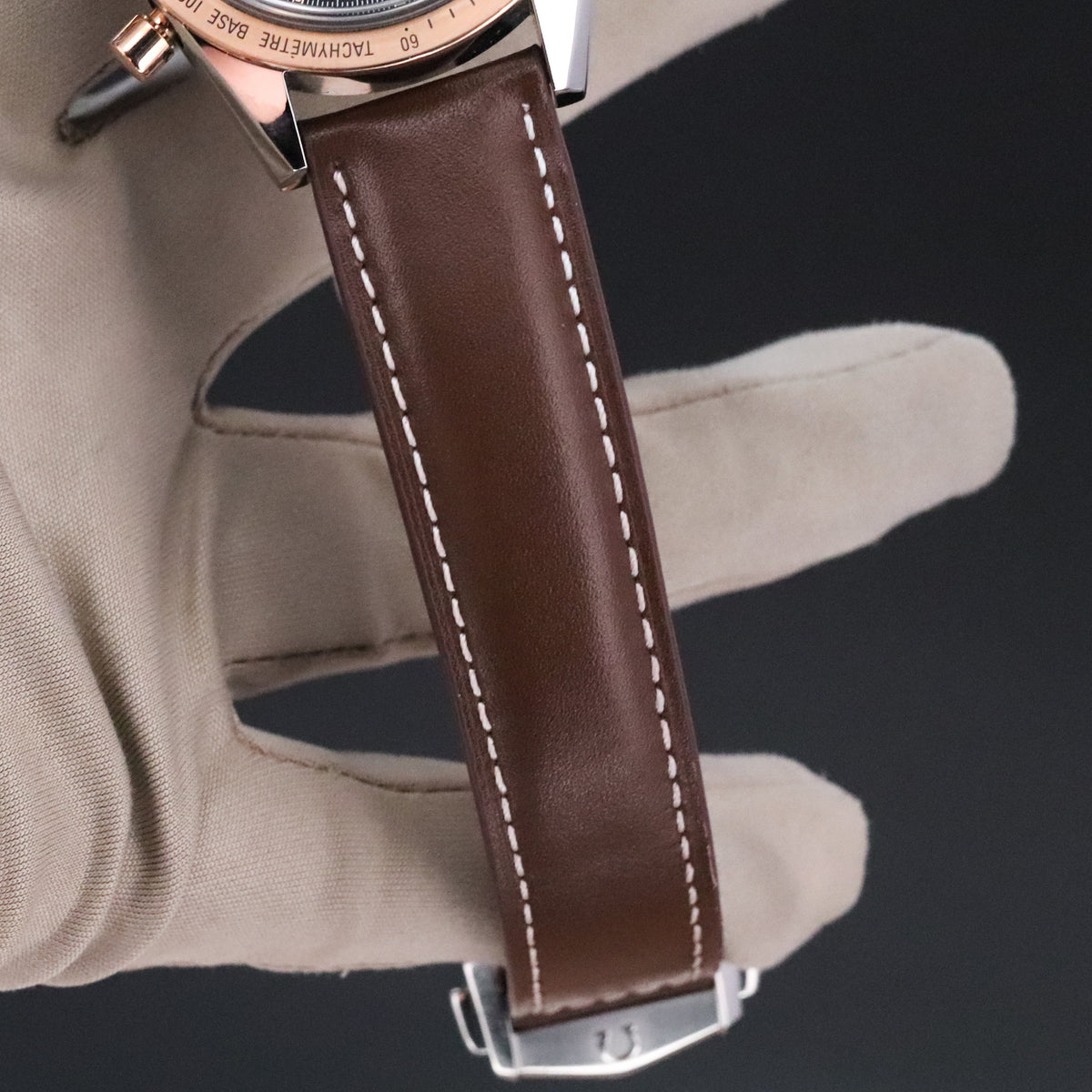 Omega Speedmaster Chronograph '57 Rose Gold [2024 COMPLETE] 41.5mm Black Dial Rose Gold Bezel Brown Leather Strap Stainless Steel Case 331.22.42.51.01.001