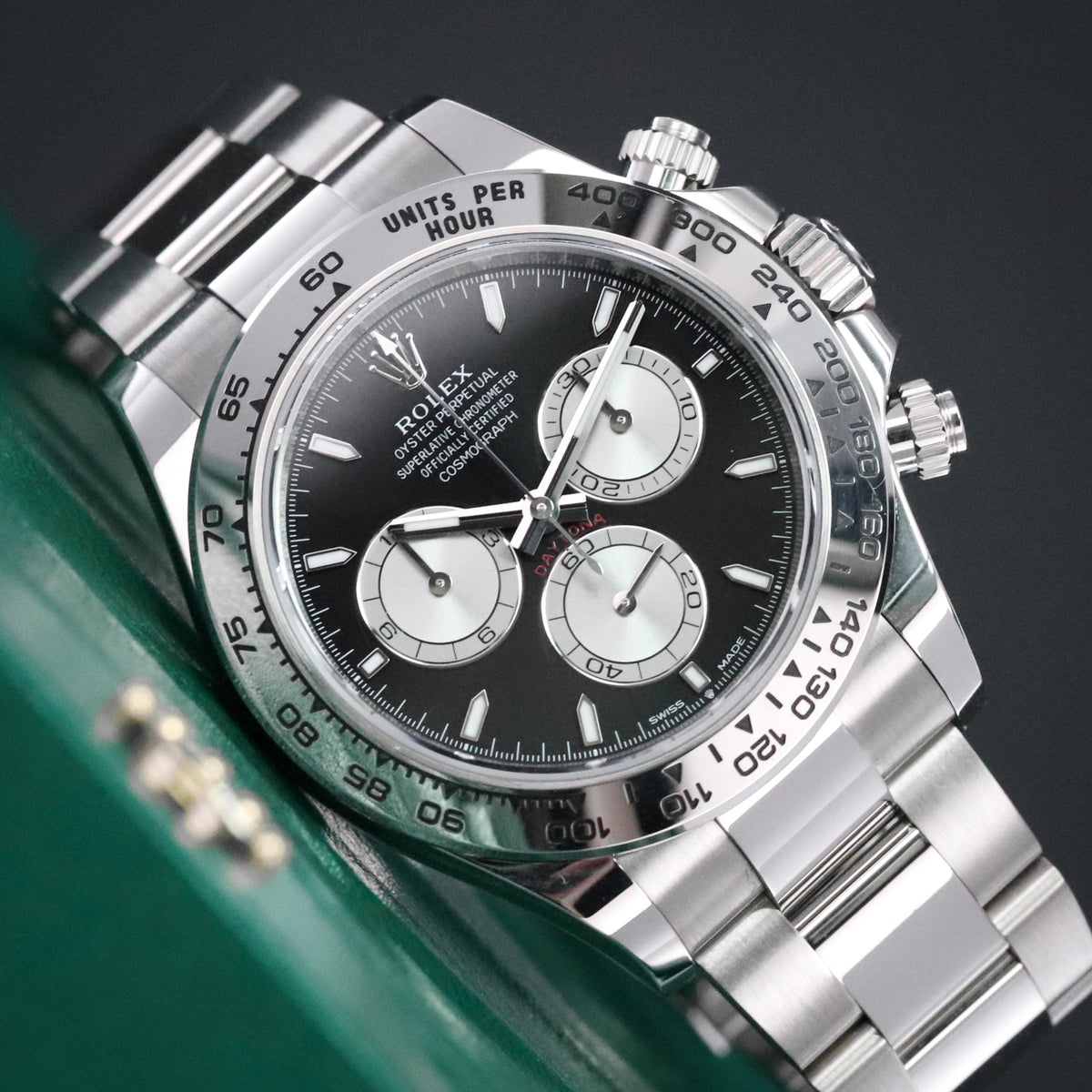 Rolex Daytona Baby LeMans 2025 Complete 40mm White Gold Black Dial Silver Sub Dials Oyster 126509