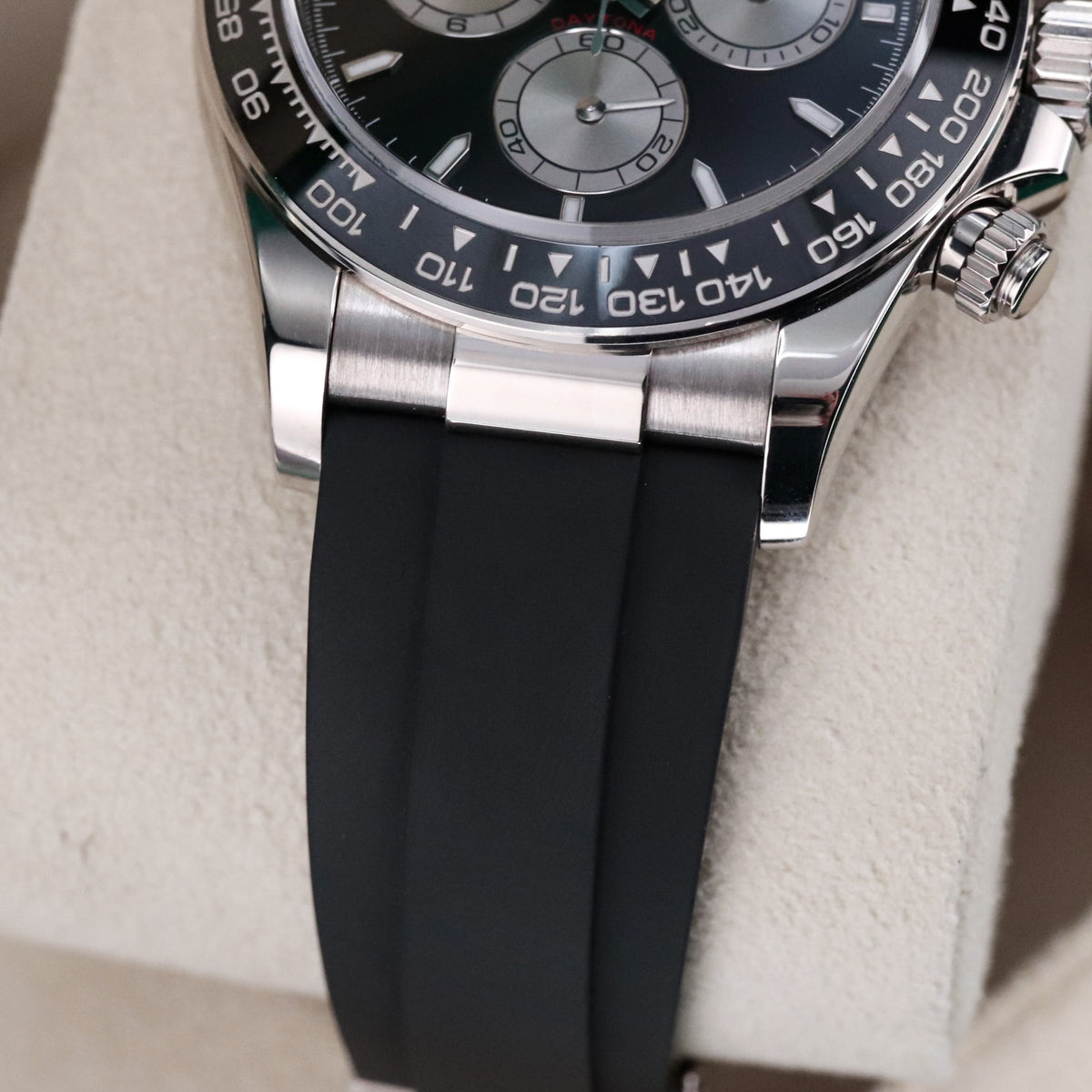 Rolex Daytona Oysterflex White Gold Black Dial Ceramic Bezel Rubber 126519LN