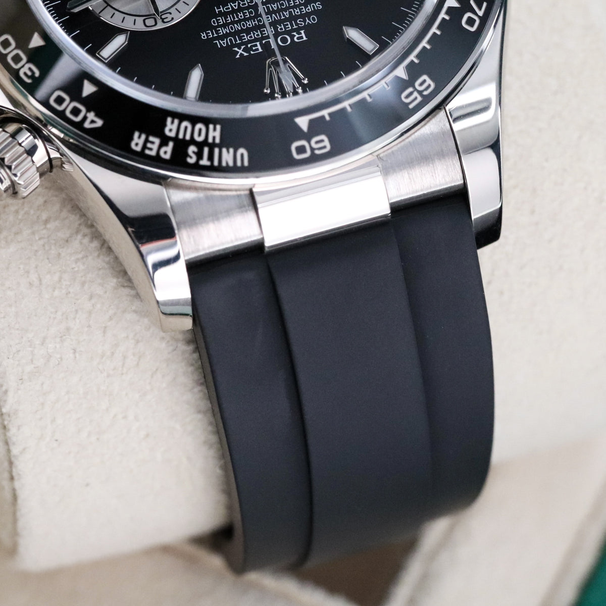 Rolex Daytona Oysterflex White Gold Black Dial Ceramic Bezel Rubber 126519LN
