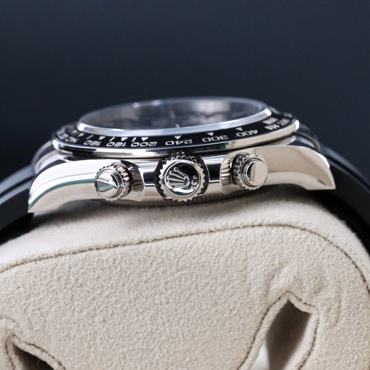 Rolex Daytona Oysterflex White Gold Black Dial Ceramic Bezel Rubber 126519LN