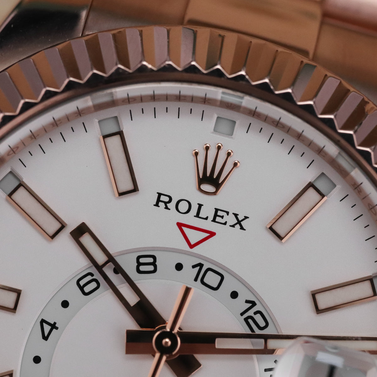 Rolex Skydweller [2019 Complete] 42mm Rose Gold White Dial Fluted Bezel Oyster Bracelet 326935