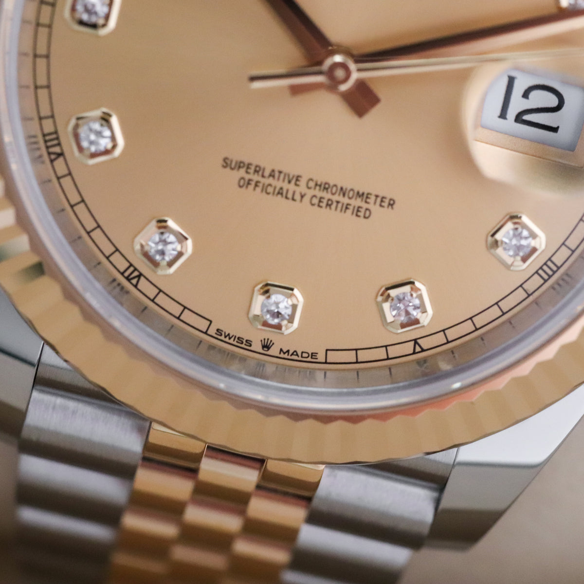 Rolex Datejust [2025 Complete] 41mm Steel Champagne Diamond Dial Two Tone 18K Yellow Gold Bezel Jubilee Bracelet 126333