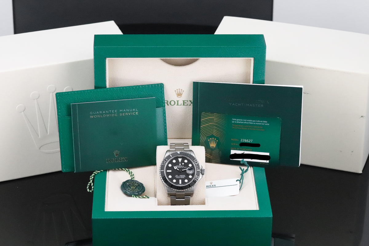 Rolex Yachtmaster [2024 Complete] 42mm Titanium Case Black Dial Black Ceramic Bezel Oyster Titanium Bracelet 226627