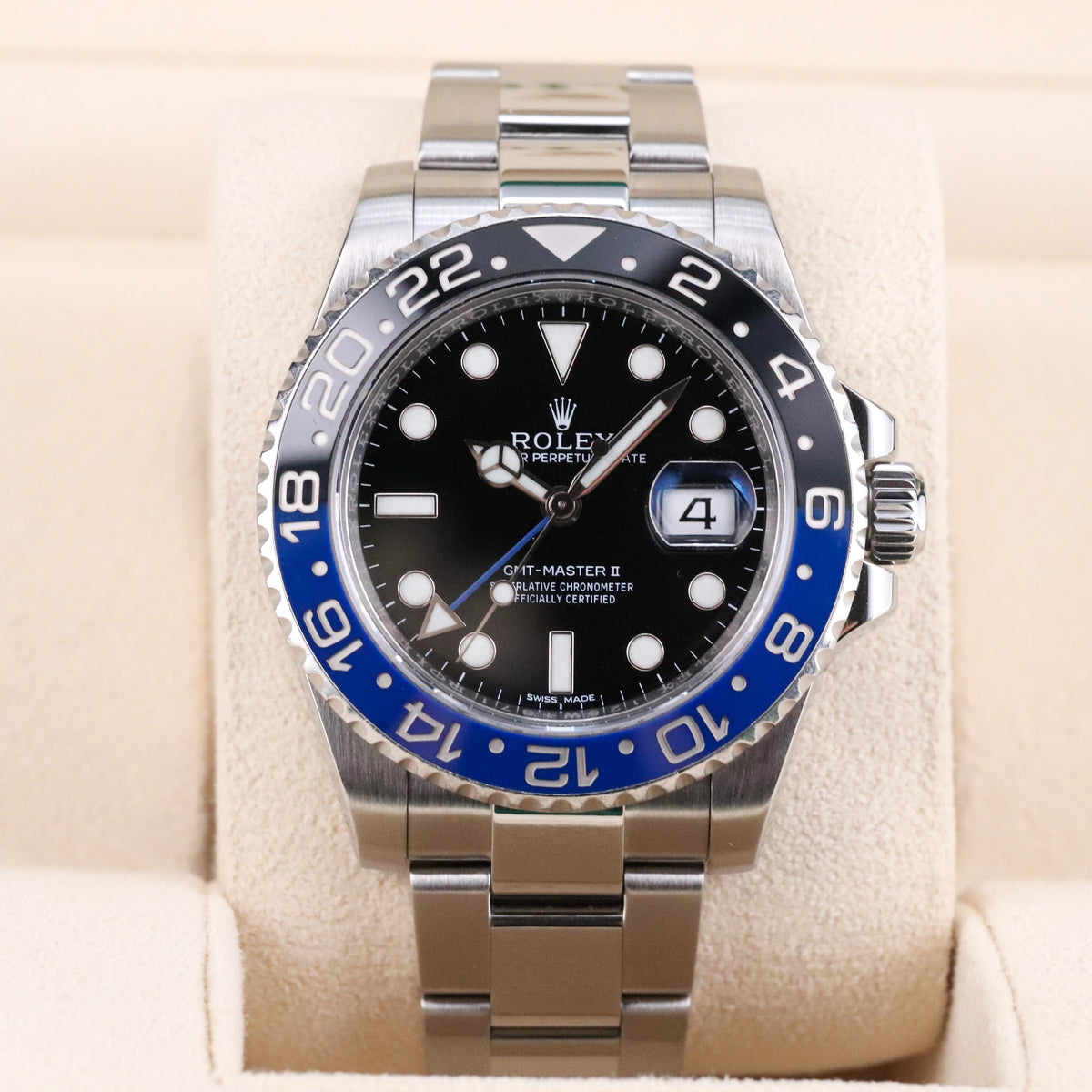 Rolex GMT-Master II 40mm Batman Oyster Steel Black Blue Bezel 116710BLNR