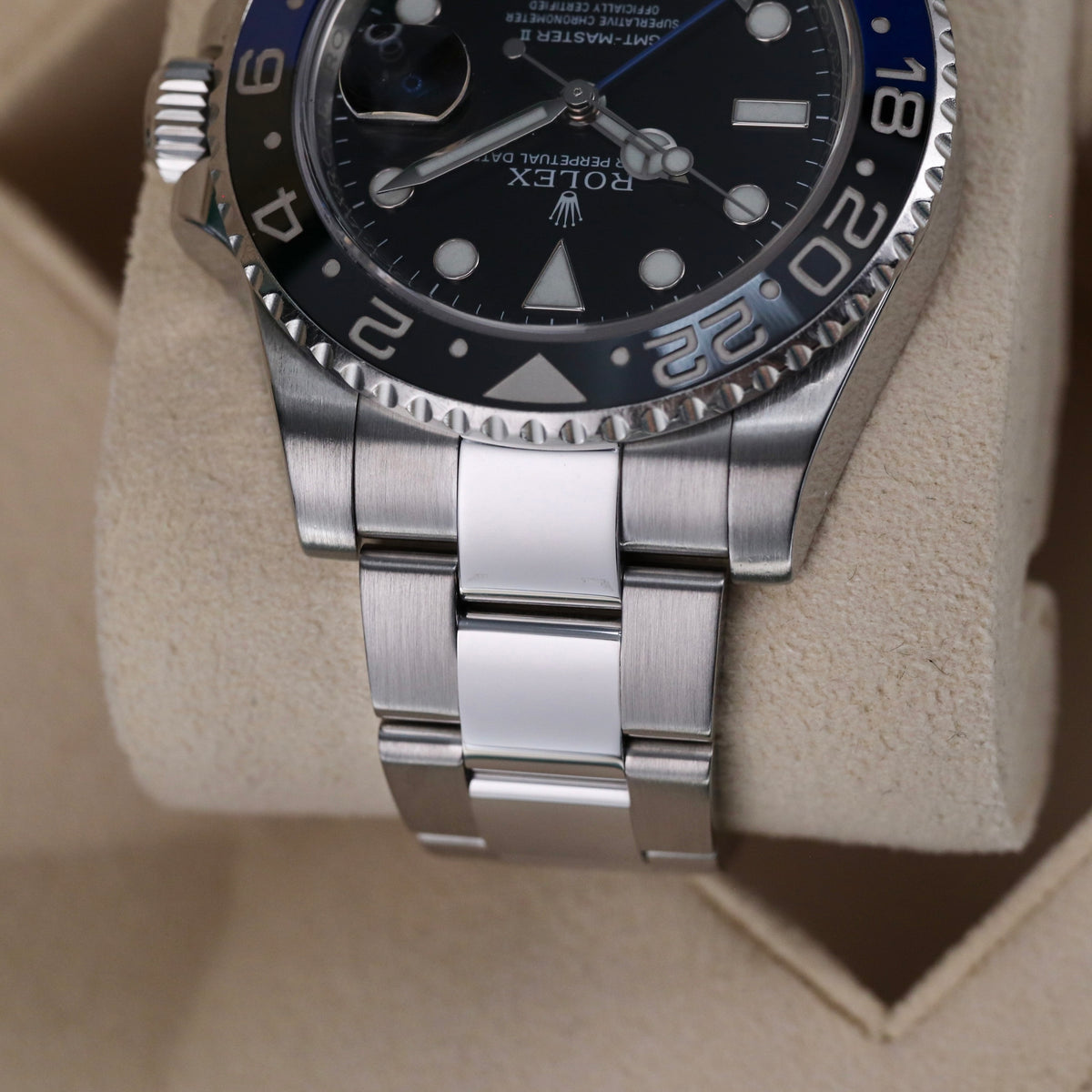Rolex GMT-Master II 40mm Batman Oyster Steel Black Blue Bezel 116710BLNR