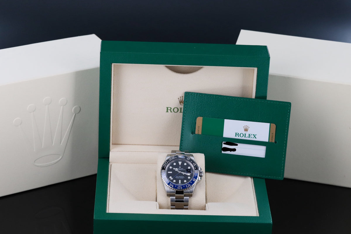 Rolex GMT-Master II 40mm Batman Oyster Steel Black Blue Bezel 116710BLNR