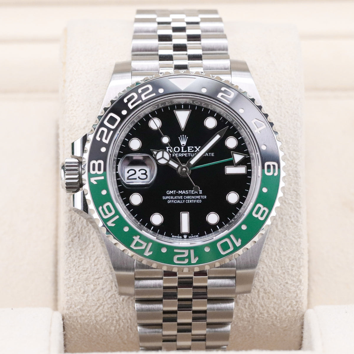 Rolex GMT-Master II Sprite [Complete Set NEW] 40mm Green Black Ceramic Bezel 126720VTNR