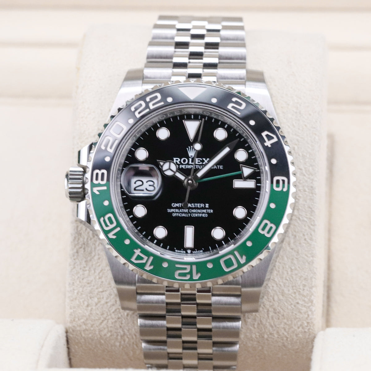 Rolex GMT-Master II Sprite [Complete Set NEW] 40mm Green Black Ceramic Bezel 126720VTNR