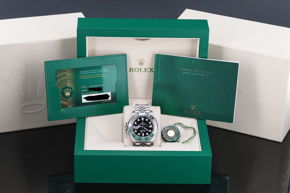 Rolex GMT-Master II Sprite [Complete Set NEW] 40mm Green Black Ceramic Bezel 126720VTNR