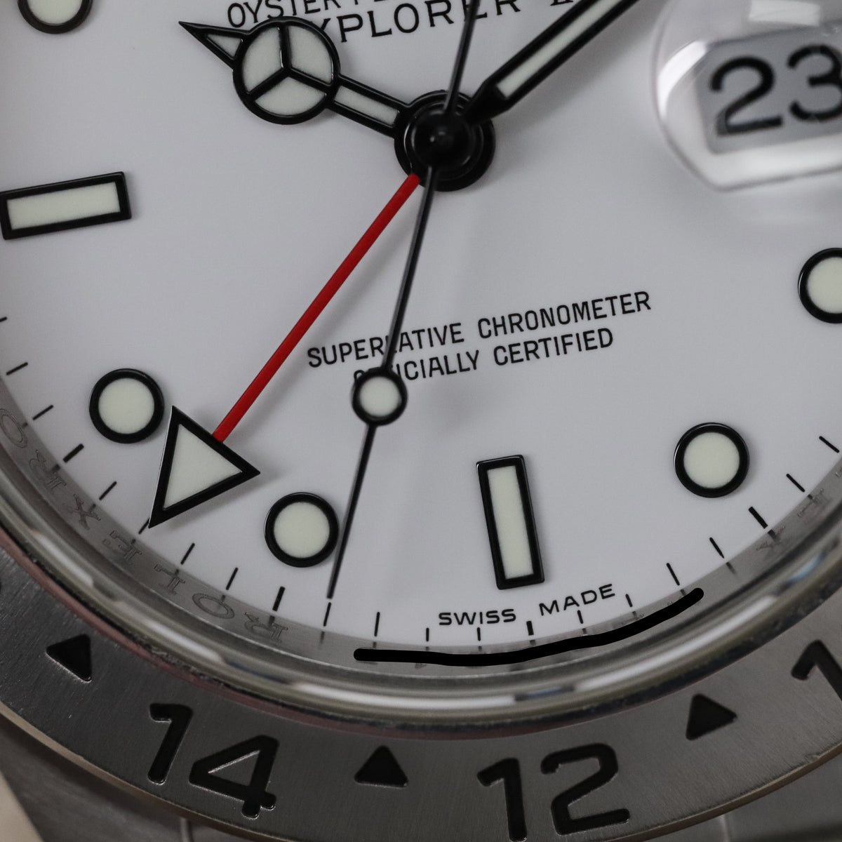 Rolex Explorer II Complete 40mm Steel Case White Dial Steel Silver Bezel Oyster Bracelet 16570