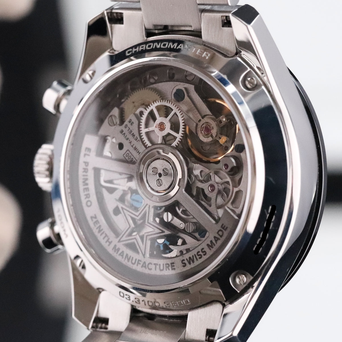 Zenith Chronomaster Sport 41mm Steel Case White Dial Black Bezel Steel Bracelet 03.3100.3600/69.M3100