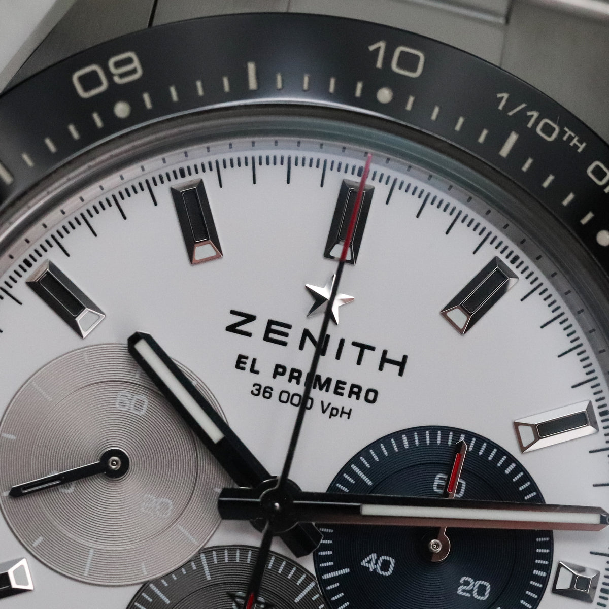 Zenith Chronomaster Sport 41mm Steel Case White Dial Black Bezel Steel Bracelet 03.3100.3600/69.M3100