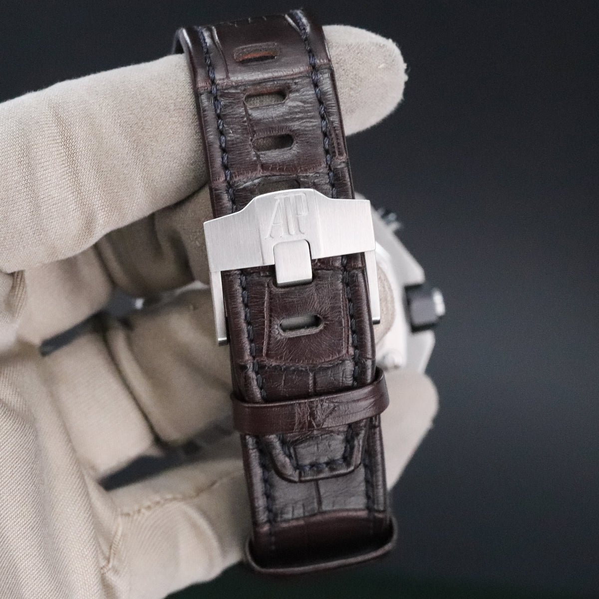 Audemars Piguet Royal Oak Offshore Chronograph [2021 COMPLETE] 42mm Steel Case, Brown Tapisserie Dial, Steel Silver Bezel Brown Leather Strap 26470ST