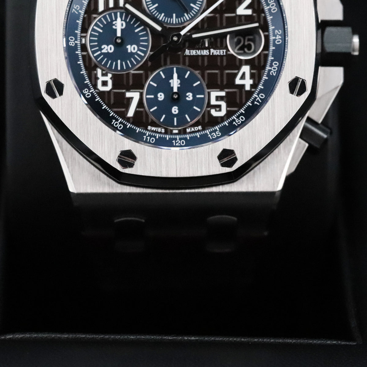 Audemars Piguet Royal Oak Offshore Chronograph [2021 COMPLETE] 42mm Steel Case, Brown Tapisserie Dial, Steel Silver Bezel Brown Leather Strap 26470ST