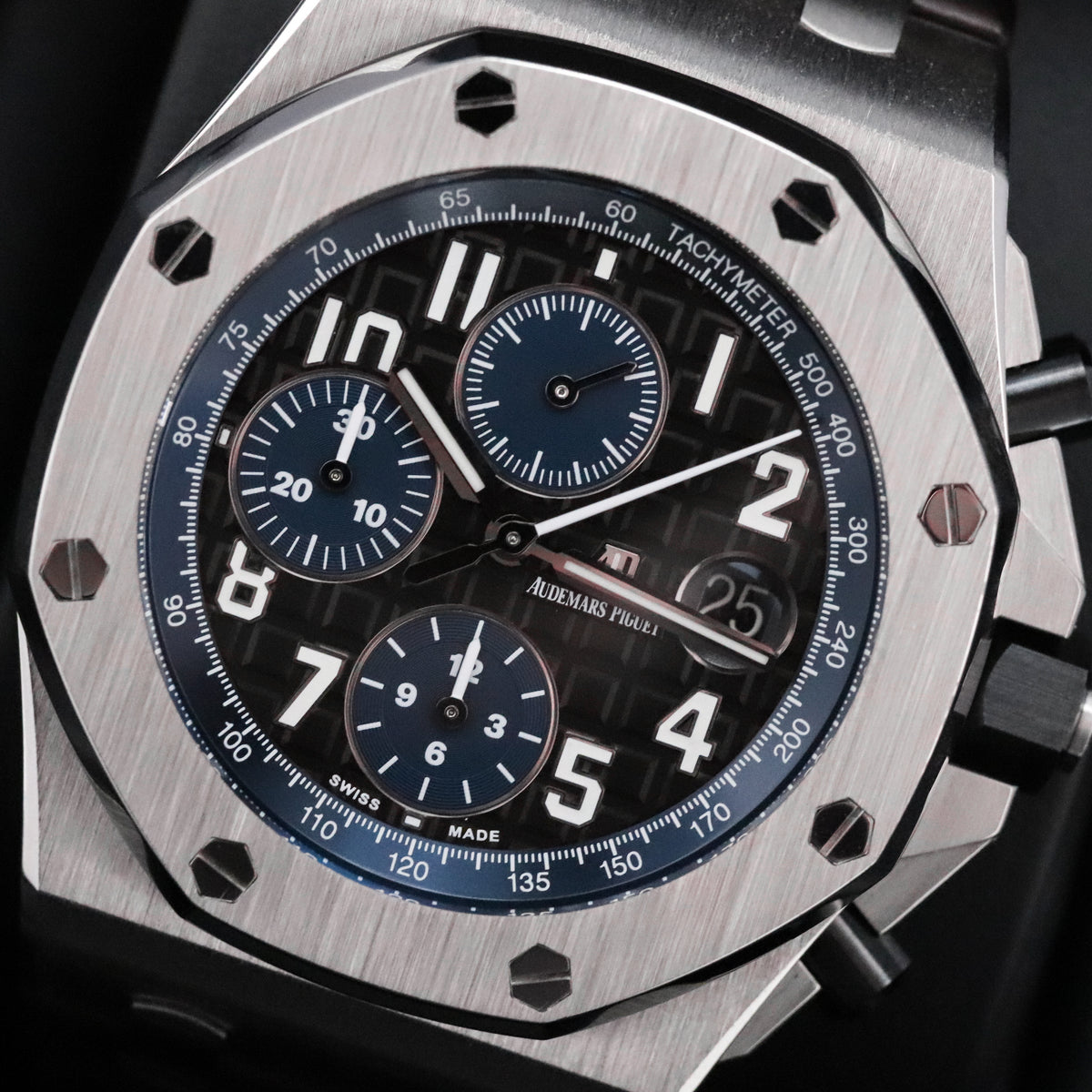 Audemars Piguet Royal Oak Offshore Chronograph [2021 COMPLETE] 42mm Steel Case, Brown Tapisserie Dial, Steel Silver Bezel Brown Leather Strap 26470ST