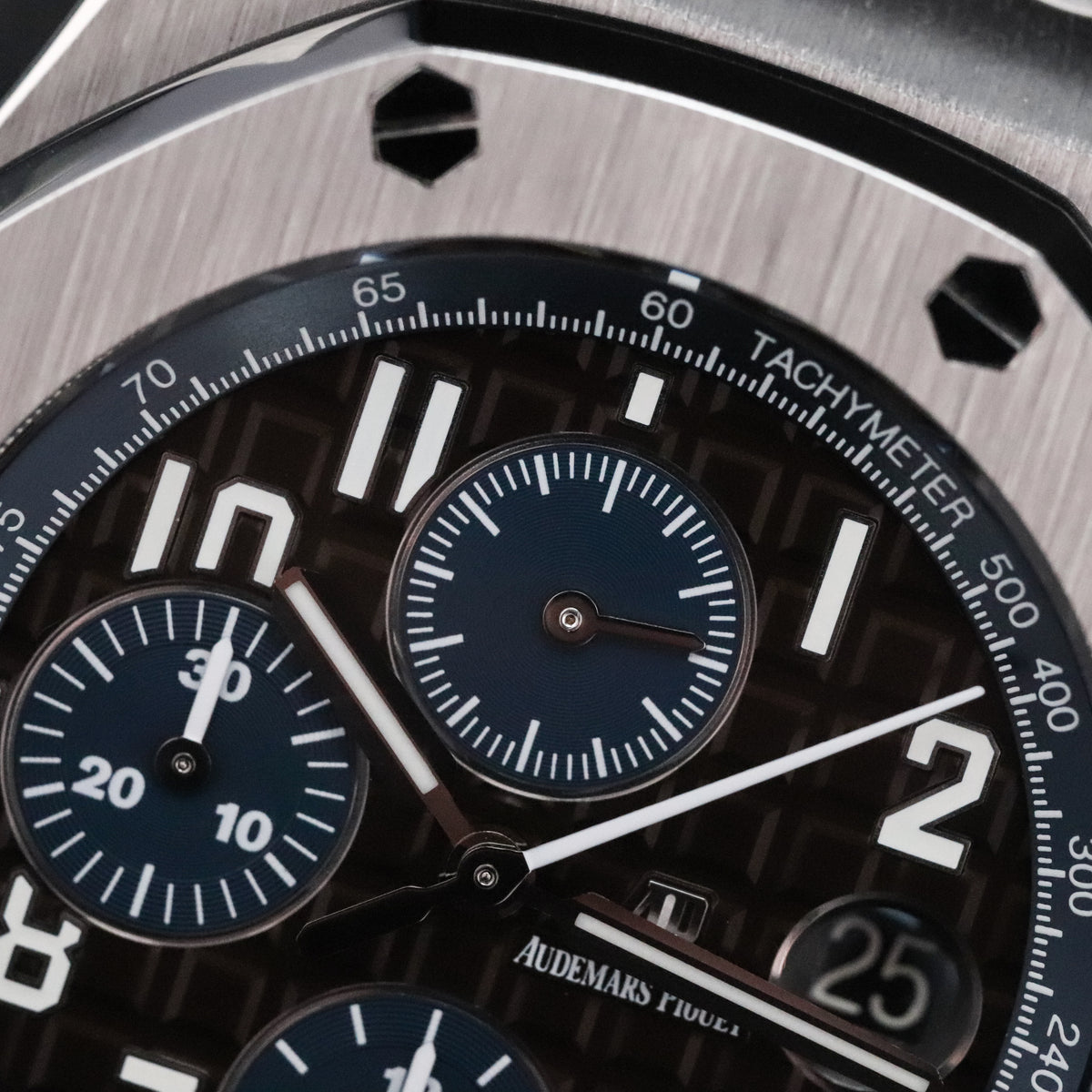 Audemars Piguet Royal Oak Offshore Chronograph [2021 COMPLETE] 42mm Steel Case, Brown Tapisserie Dial, Steel Silver Bezel Brown Leather Strap 26470ST