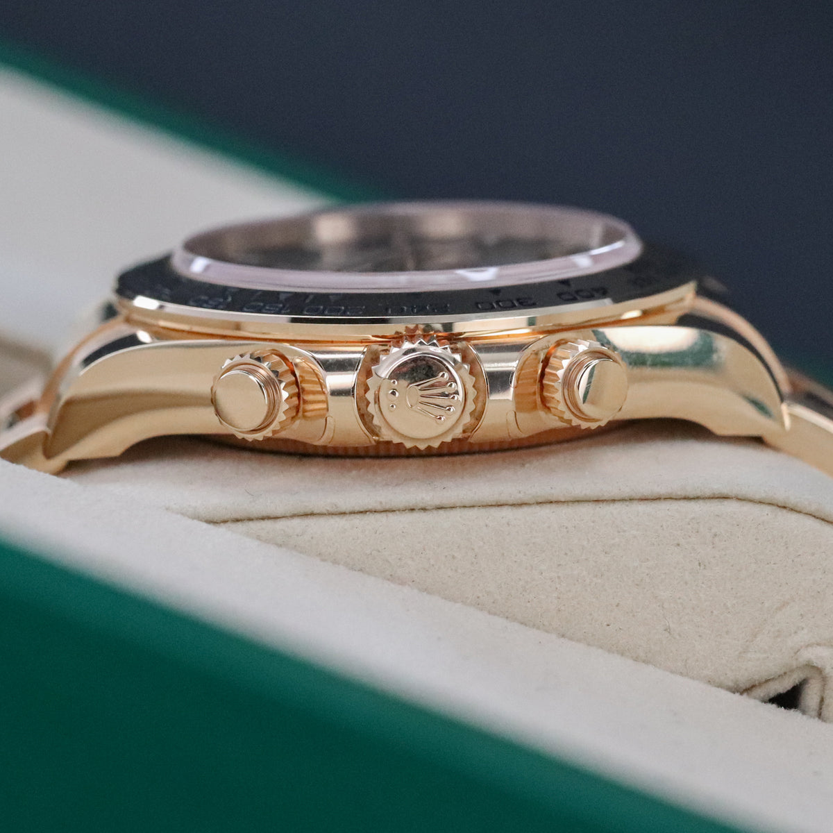 Rolex Daytona John Mayer 2025 Complete 40mm Yellow Gold Green Dial Yellow Gold Bezel and Bracelet 126508