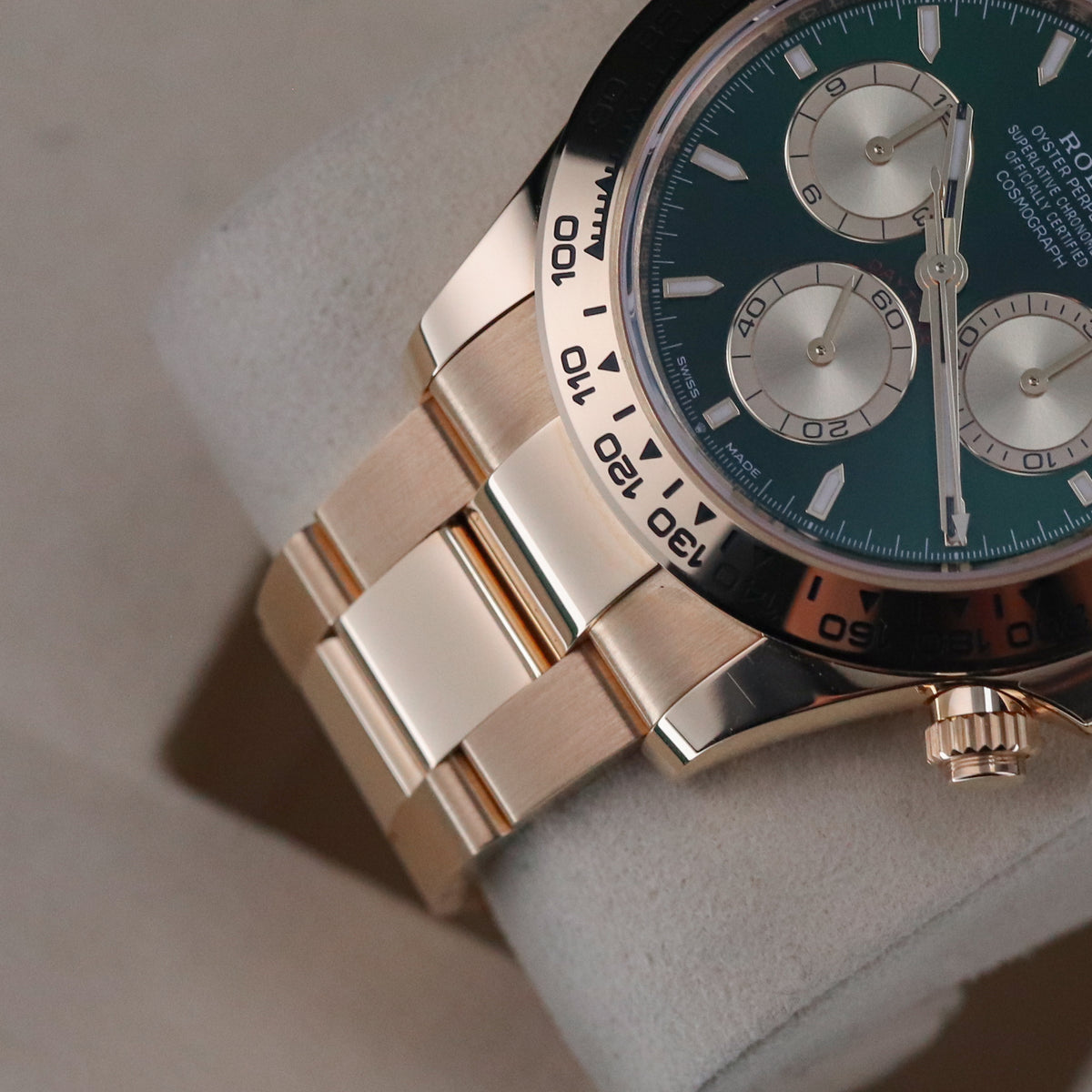 Rolex Daytona John Mayer 2025 Complete 40mm Yellow Gold Green Dial Yellow Gold Bezel and Bracelet 126508