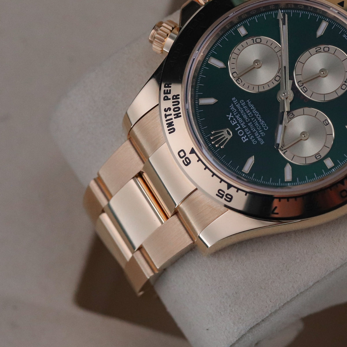 Rolex Daytona John Mayer 2025 Complete 40mm Yellow Gold Green Dial Yellow Gold Bezel and Bracelet 126508