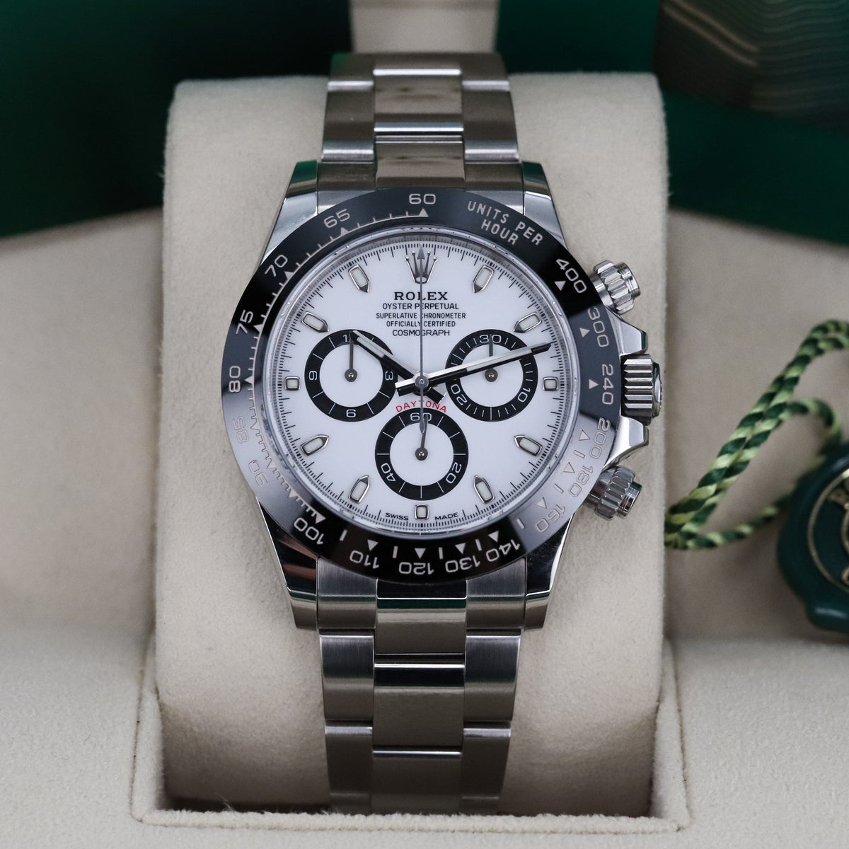 Rolex Daytona Panda 2021 Complete 40mm Stainless Steel Case White Dial Black Ceramic Bezel Oyster Bracelet 116500LN