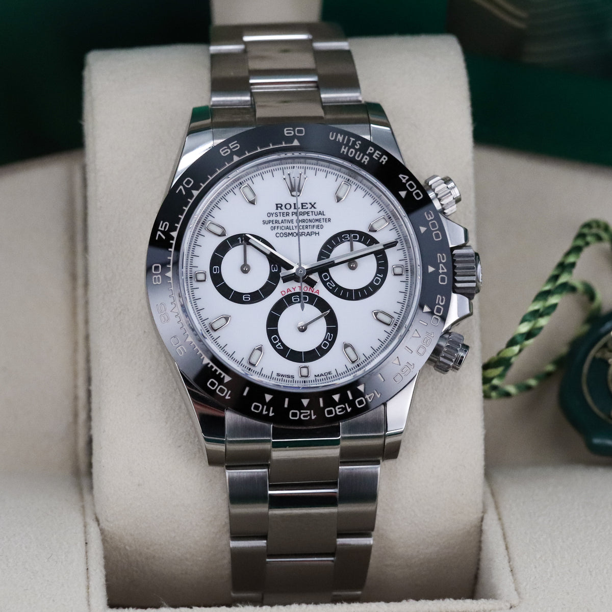 Rolex Daytona Panda 2021 Complete 40mm Stainless Steel Case White Dial Black Ceramic Bezel Oyster Bracelet 116500LN