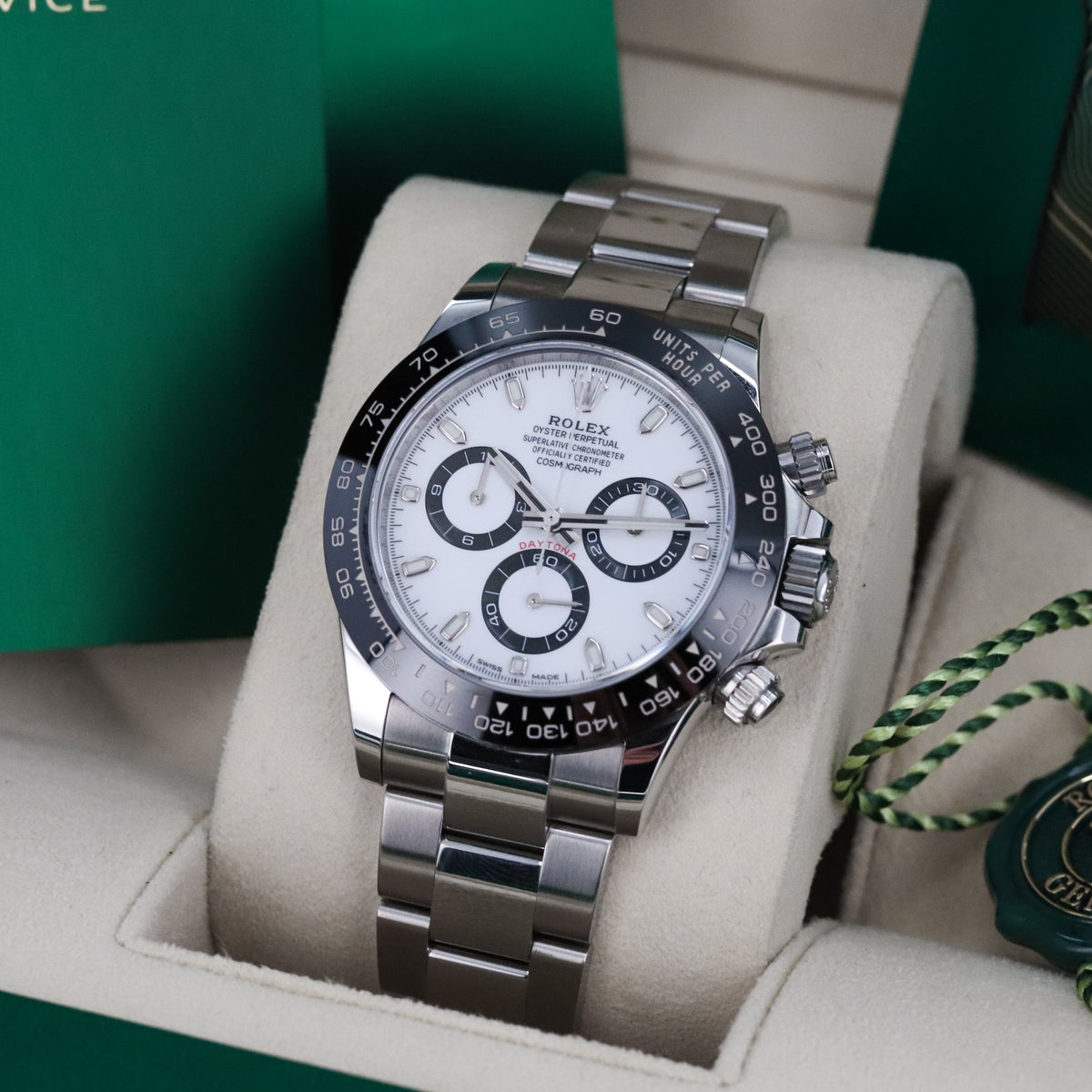 Rolex Daytona Panda 2021 Complete 40mm Stainless Steel Case White Dial Black Ceramic Bezel Oyster Bracelet 116500LN