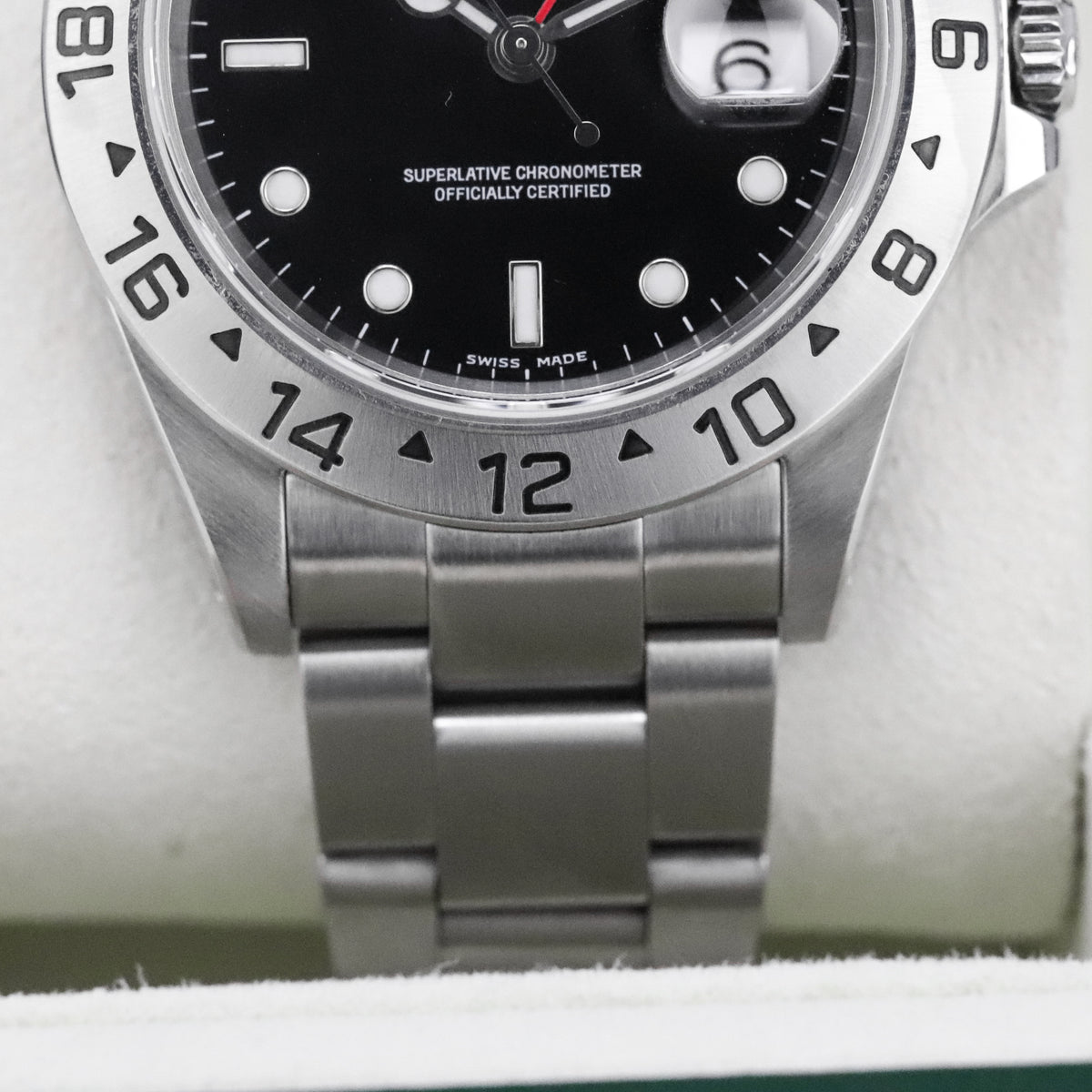 Rolex Explorer II Complete 40mm Steel Case Black Dial Silver Steel Bezel Oyster Bracelet 16570