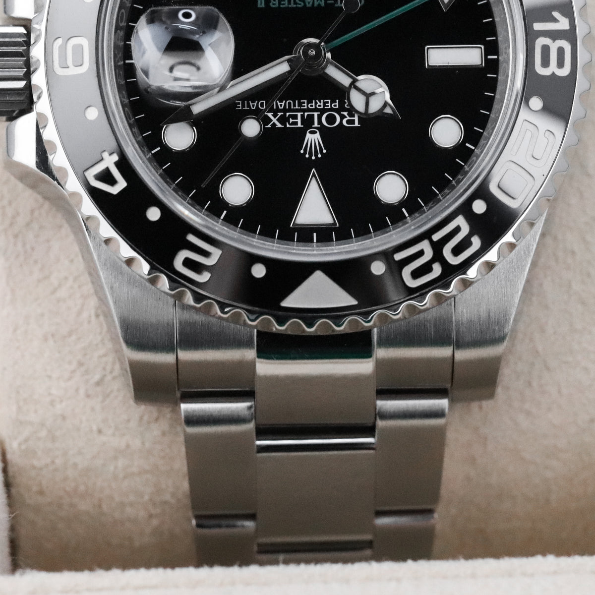 Rolex GMT - Master II Green Arrow [2017 COMPLETE] 40mm Steel Case Black Dial Black Ceramic  Bezel Oyster Bracelet 116710LN