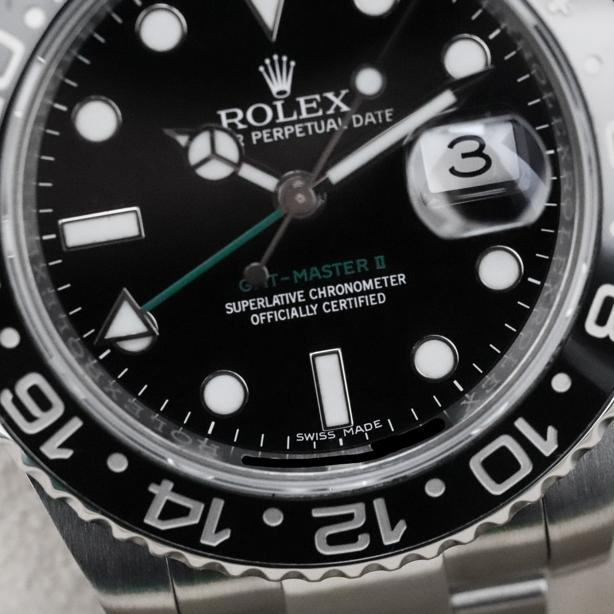 Rolex GMT - Master II Green Arrow [2017 COMPLETE] 40mm Steel Case Black Dial Black Ceramic  Bezel Oyster Bracelet 116710LN